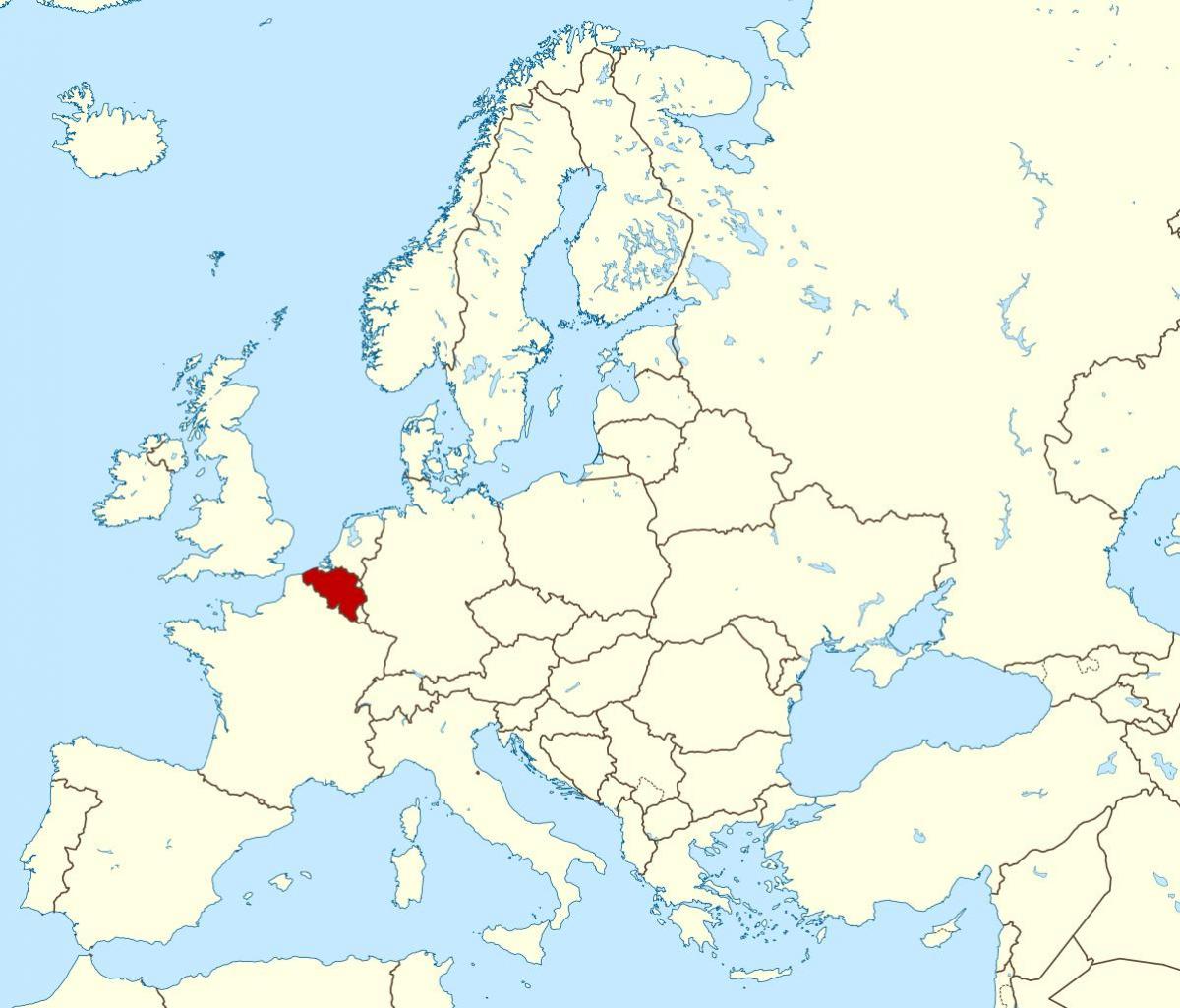 Carte de la Belgique emplacement