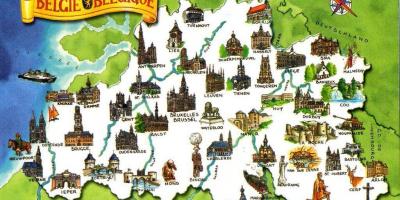 Carte de la Belgique attractions