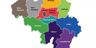 Belgique provinces de la carte
