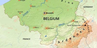 Carte de la Belgique géographie