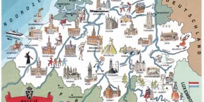 Belgique attractions touristiques de la carte