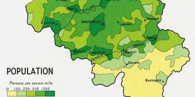 Carte de la Belgique de la population