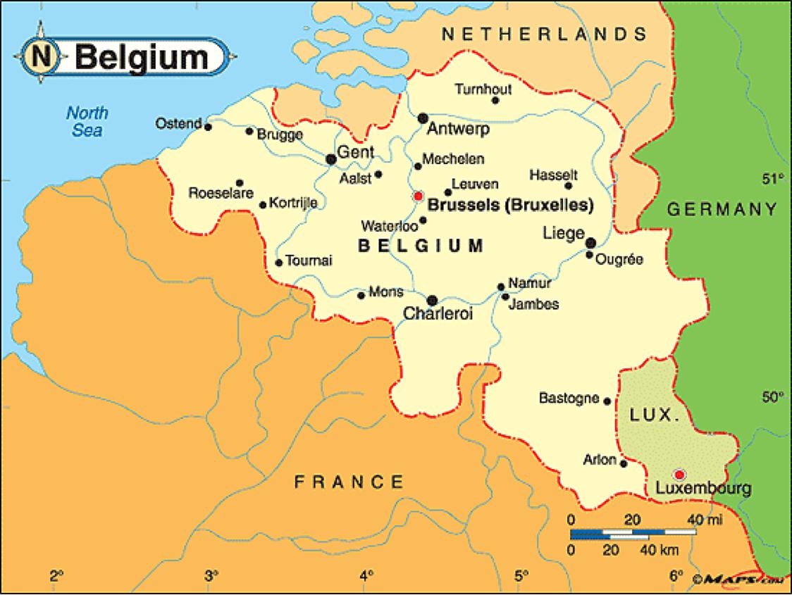 Carte de Louvain Belgique Carte de leuven Belgique (Europe de l'Ouest