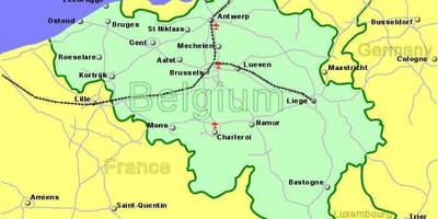 Aéroports de Belgique carte