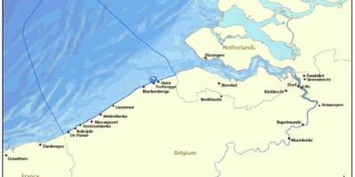 Carte de la côte belge
