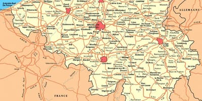 Carte détaillée de la Belgique
